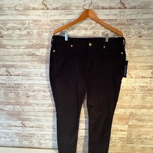 True Religion Ms 34 Black Cords Jeans. Skinny Stretch 271/2” inseam. NWT.